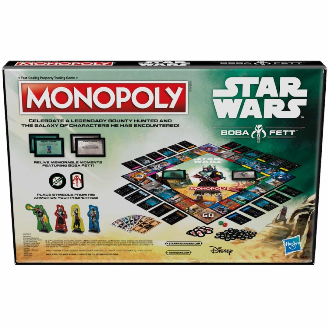 Hasbro Juego de Mesa Hasbro Monopoly Star Wars Boba Fett Mandalorian