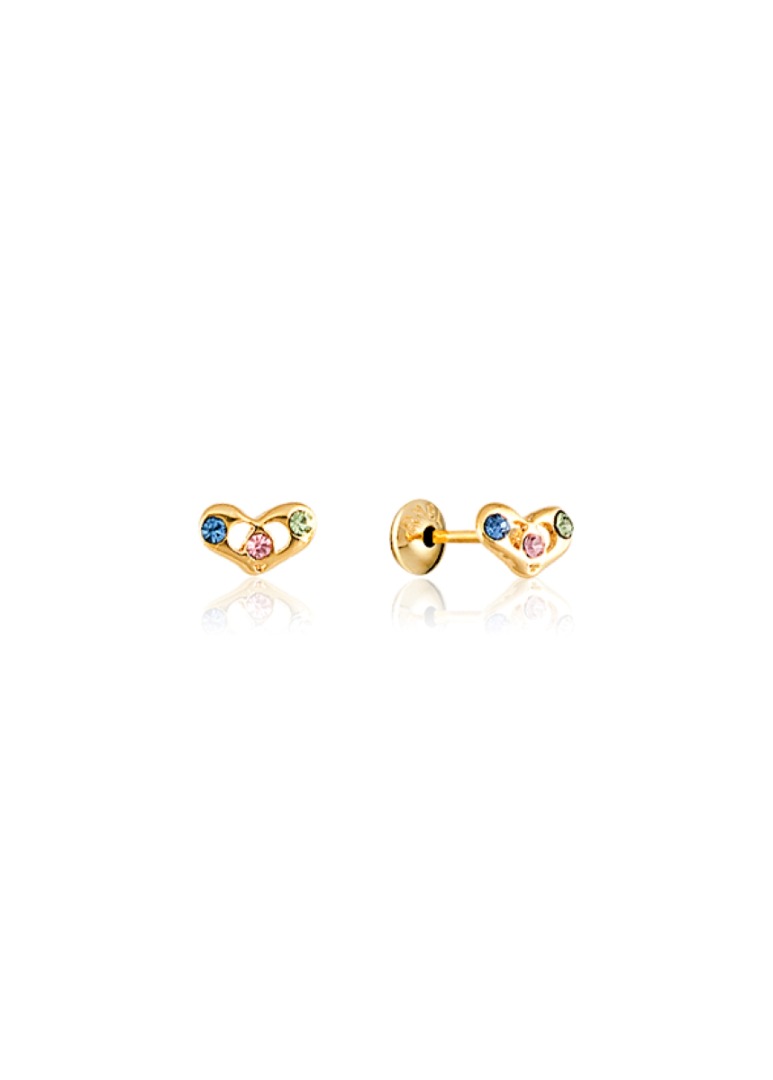 Pendientes bebé Corazón brillante