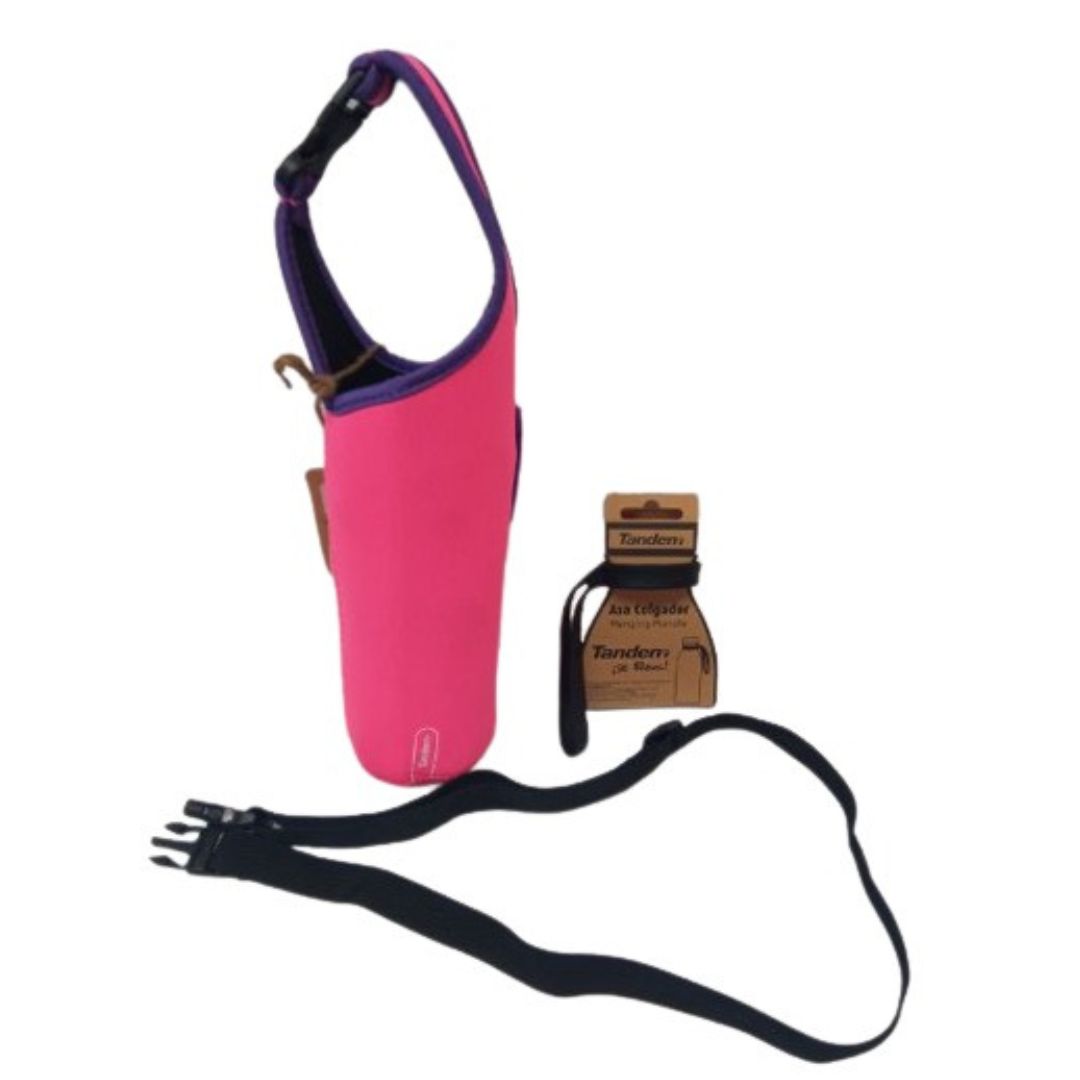 Funda Neopreno Fucsia con Asa Negra Silicona