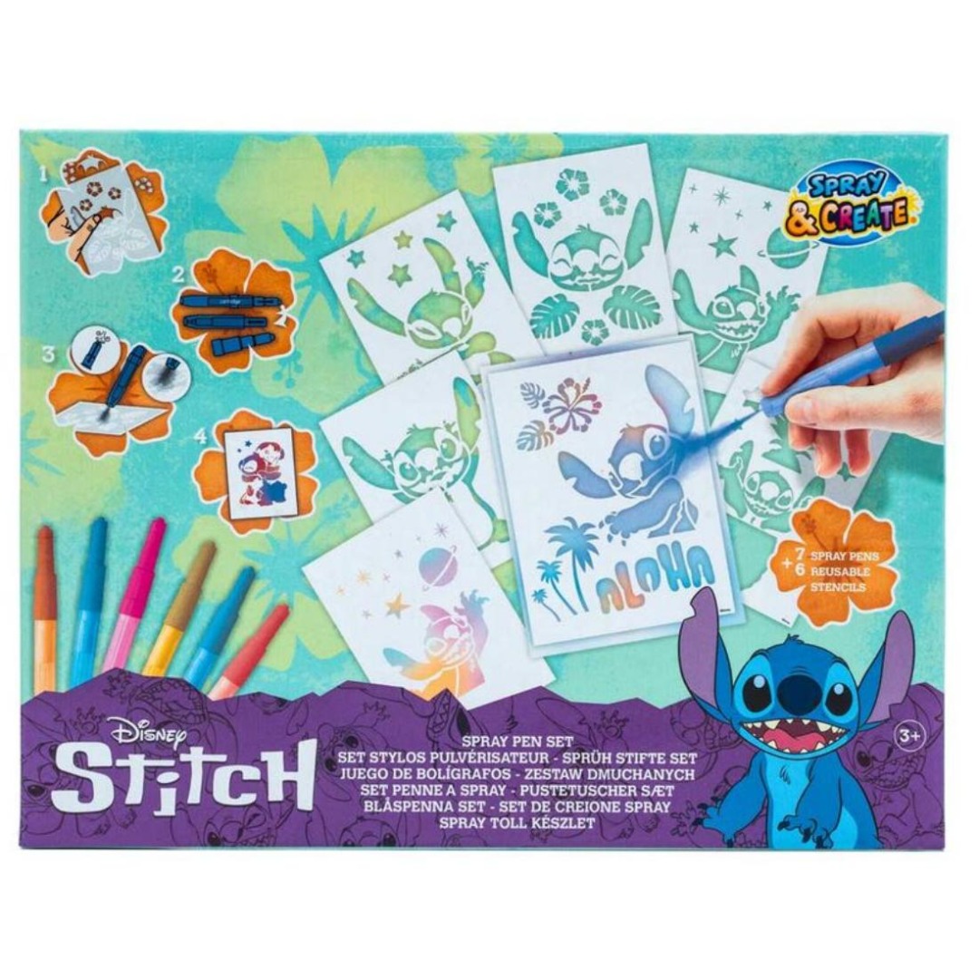 El Reino Friki Set Dibujo Con Aerografos y Plantillas Stitch Más de 3 Años
