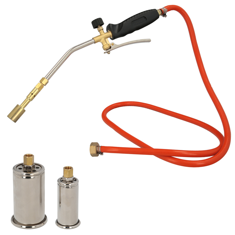 Soplete 3 boquillas con palanca y manguera
