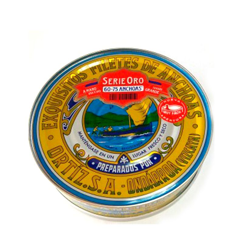 Anchoas Ortiz RO-550 Cantábrico 60-75 filetes