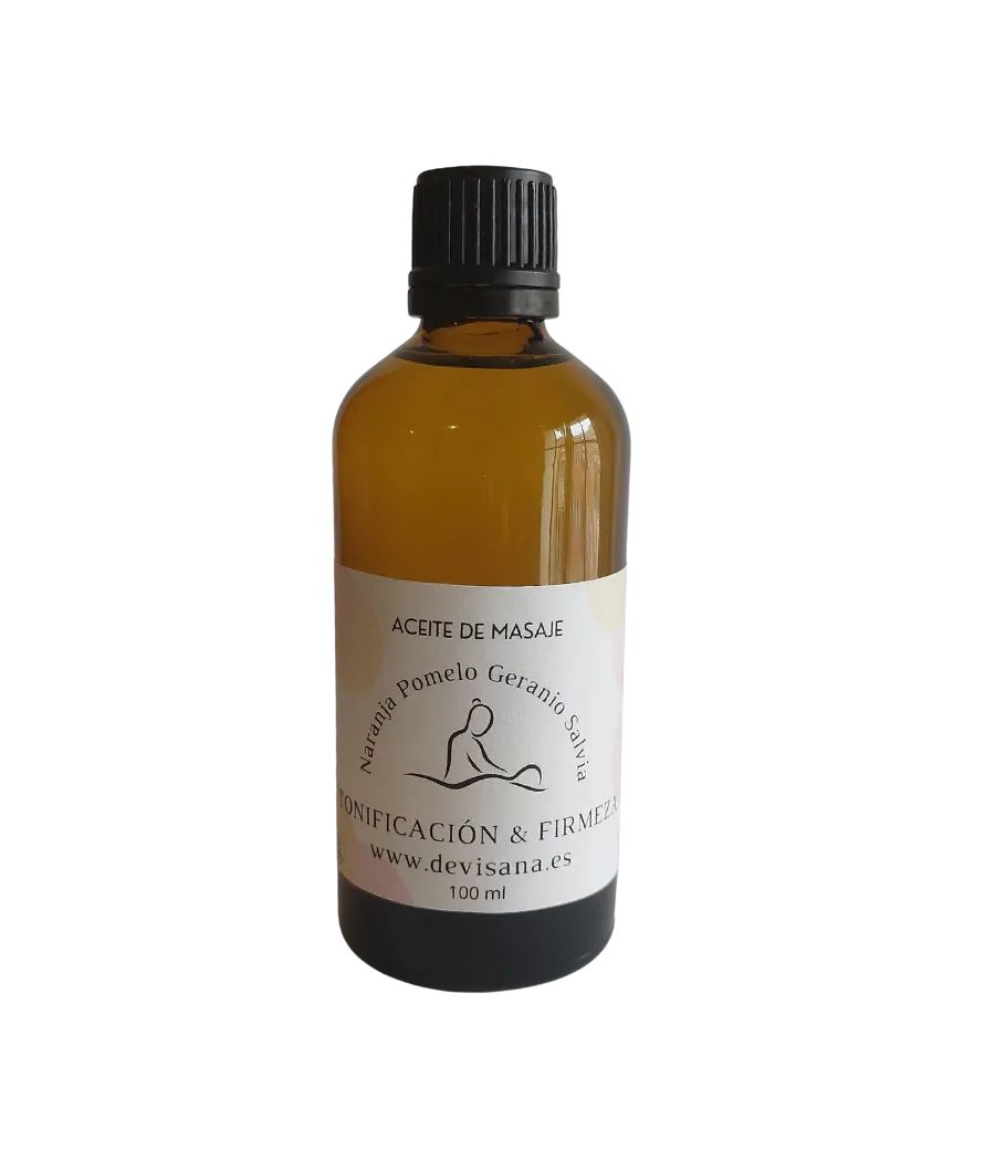 Aceite de masaje Tonificación y Firmeza - Naranja Pomelo Geranio Salvia 100 ml