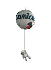 miniatura Globo de cuerda, modelo Luna con astronauta. Tamaño L