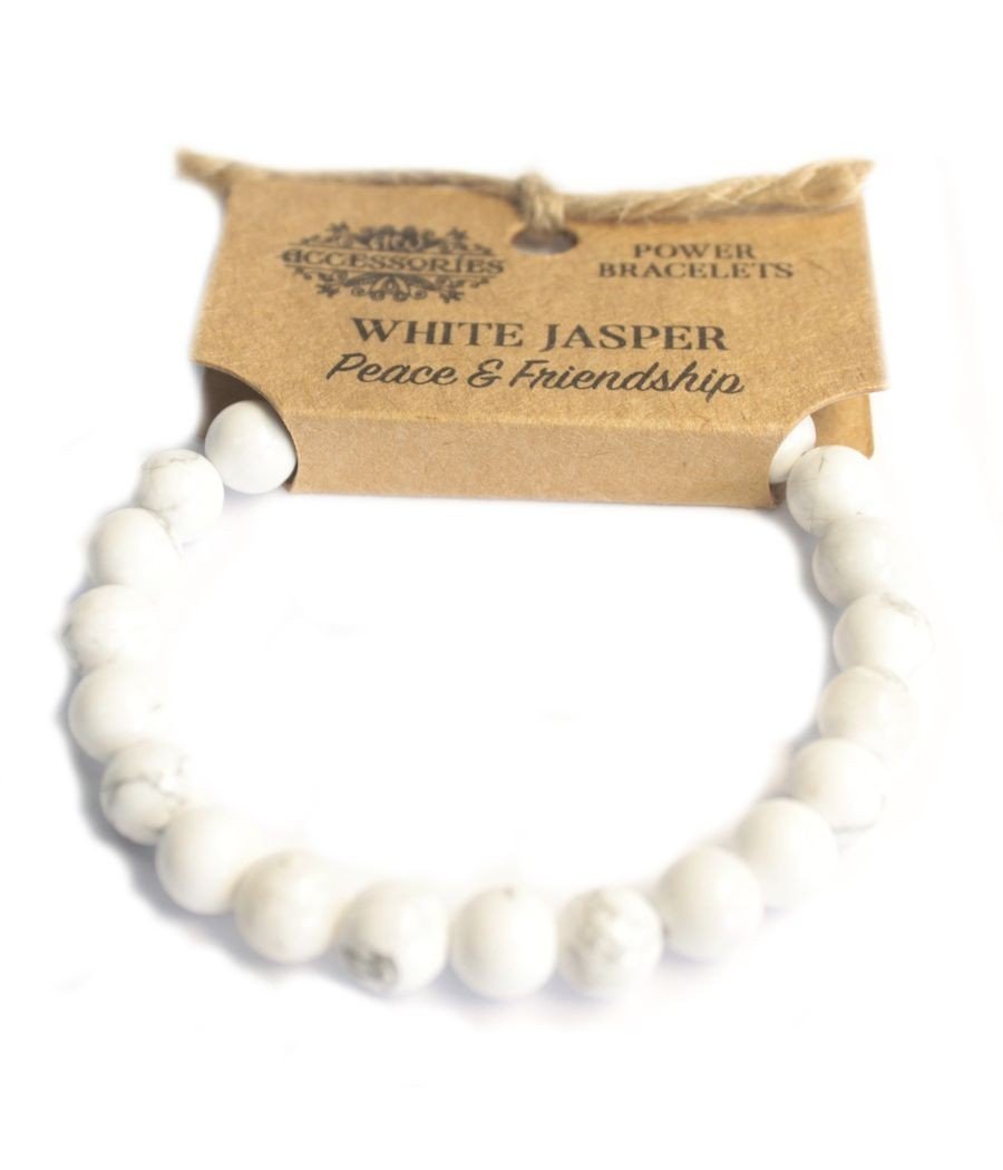Claridad Mental - Pulsera de energía Jaspe Blanco