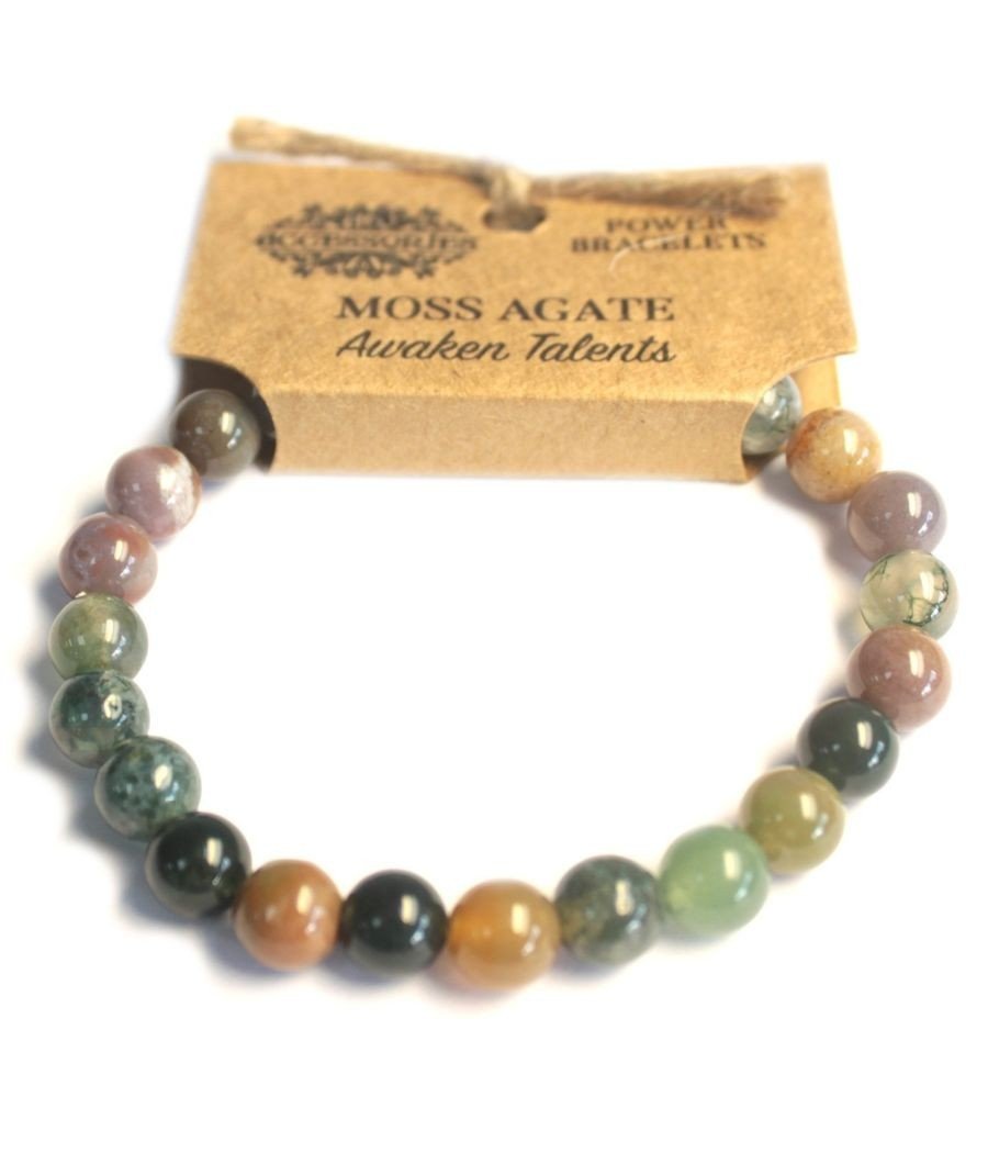 Autoconfianza - Pulsera de energía Ágata de musgo