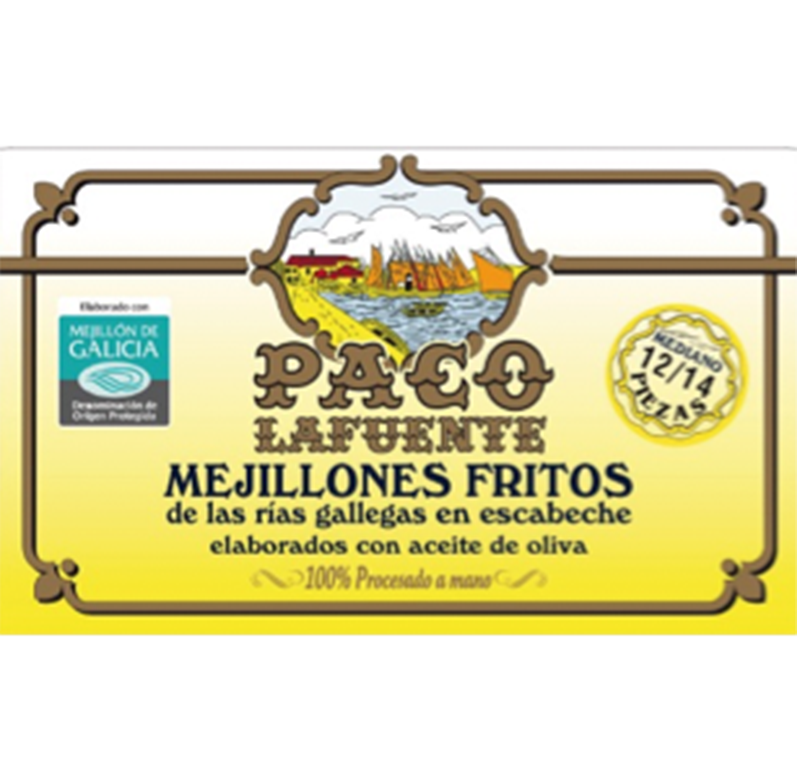 Mejillones fritos en escabeche 12/14 piezas