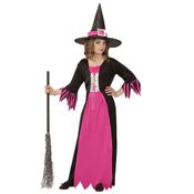 miniatura Disfraz de Bruja Rosa Infantil.  