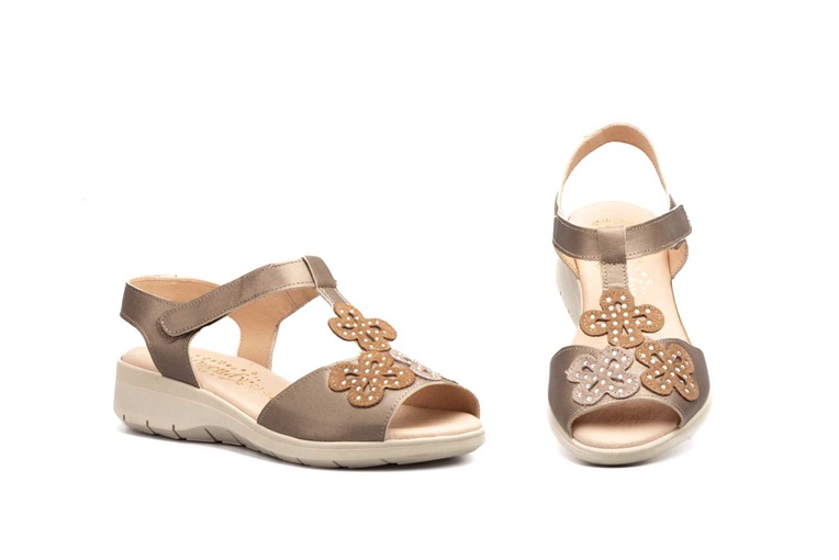 Sandalias Mujer Piel Velcro 1