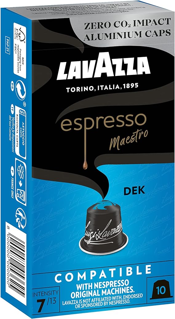 Lavazza Espresso Maestro Dek Café Descafeinado 10 Cápsulas