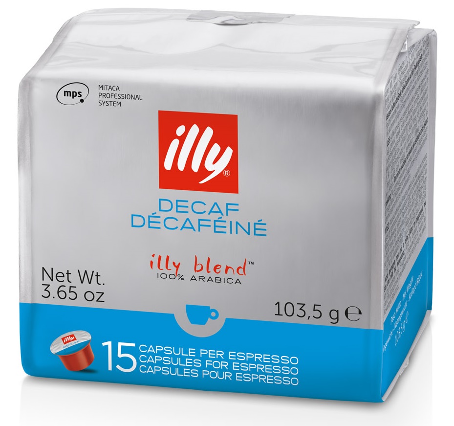 Café Illy MPS Descafeinado 15 Cápsulas