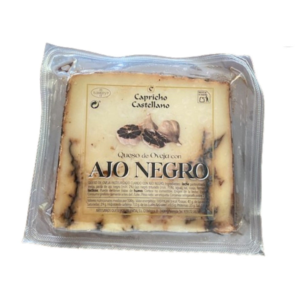 Queso de Oveja con Ajo Negro. Delicia Artesanal -Cuña 200g