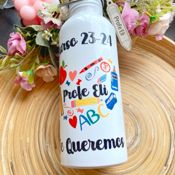 miniatura Botella Térmica Acero inoxidable Corazón de profe Personalizada 4