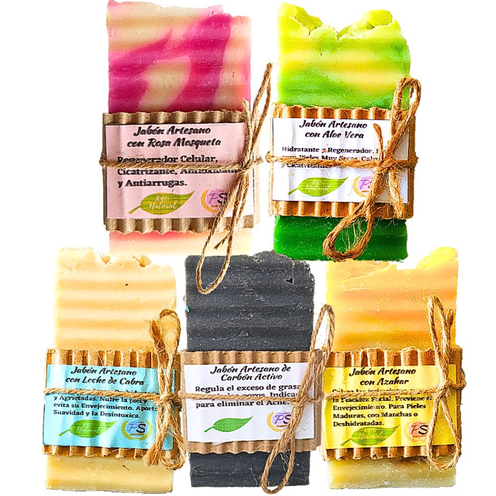 PumarShop Cosmética Natural 5 Jabones Artesanos Antiarrugas 