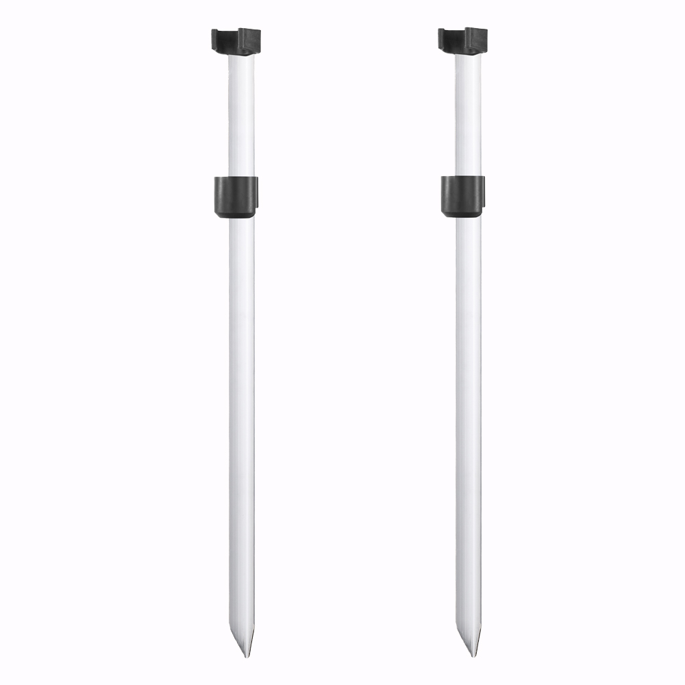 Soporte caña de pesca. Playa económico negro. 50cm - 100cm. 2 unidades