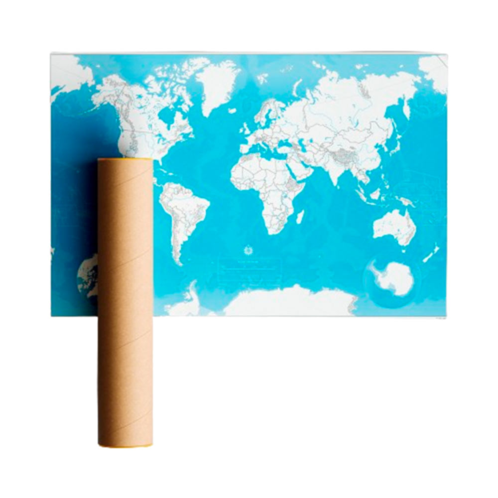 Mapamundi mudo físico-político