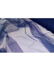 miniatura Tul sedoso azul marino 1