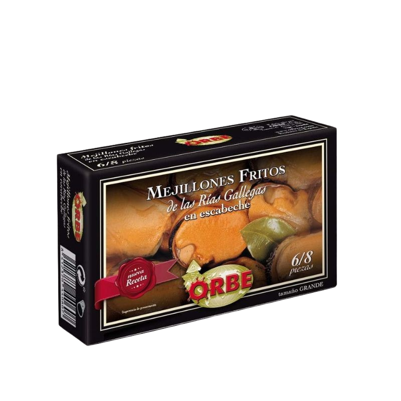 Mejillones Orbe 6-8 piezas de las Rías en Escabeche - Grandes