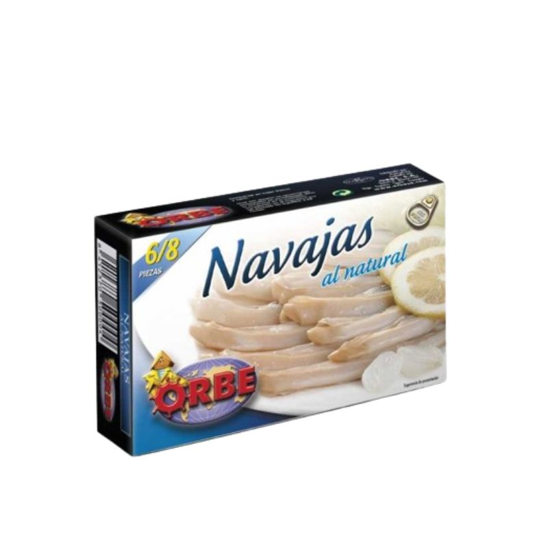 Navajas Orbe al natural 6-8 piezas