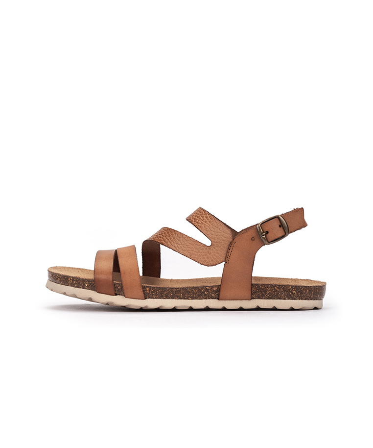 Kartamo Sandalia plana Marron Mujer