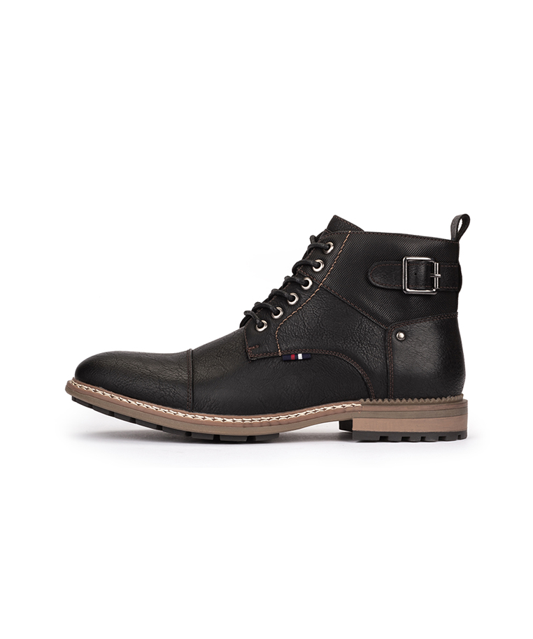 Kartamo Botines Negro Con Cordones Hombre