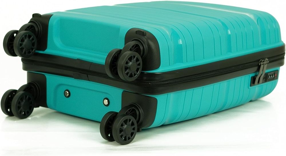 Coshano Maleta para Cabina Equipaje de Mano Viajar en avión rigida Viaje 4 Ruedas 360º giratorias (Verde Agua)