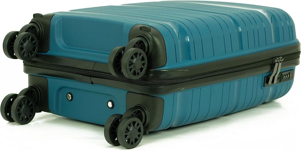 Coshano Maleta para Cabina Equipaje de Mano Viajar en avión rigida Viaje 4 Ruedas 360º giratorias (Azul Marino)