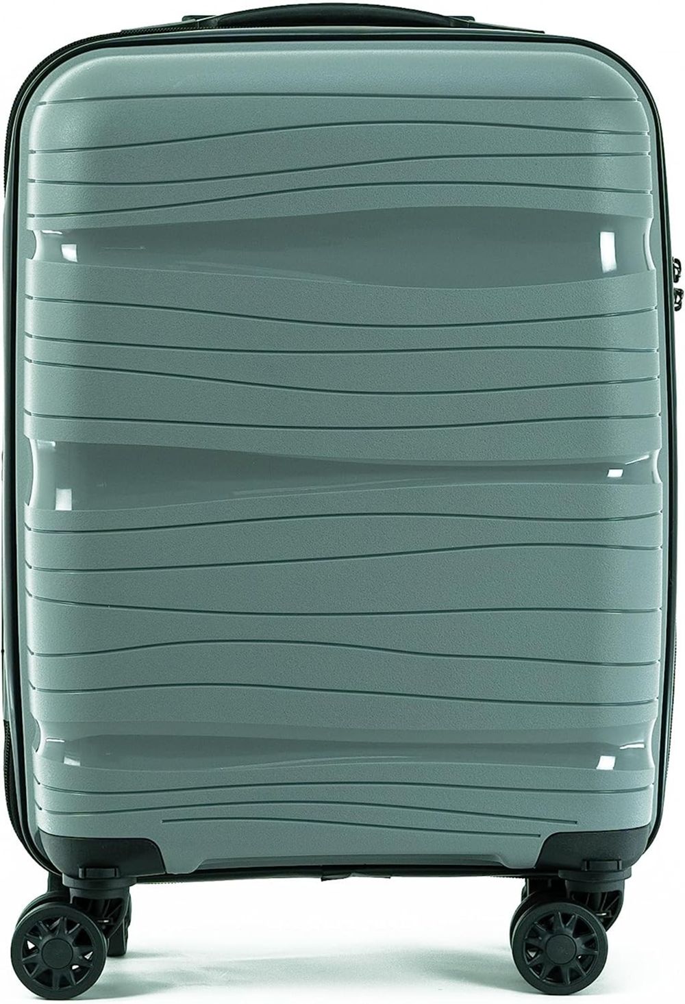 Coshano Maleta para Cabina Equipaje de Mano Viajar en avión rigida Viaje 4 Ruedas 360º giratorias (Gris)