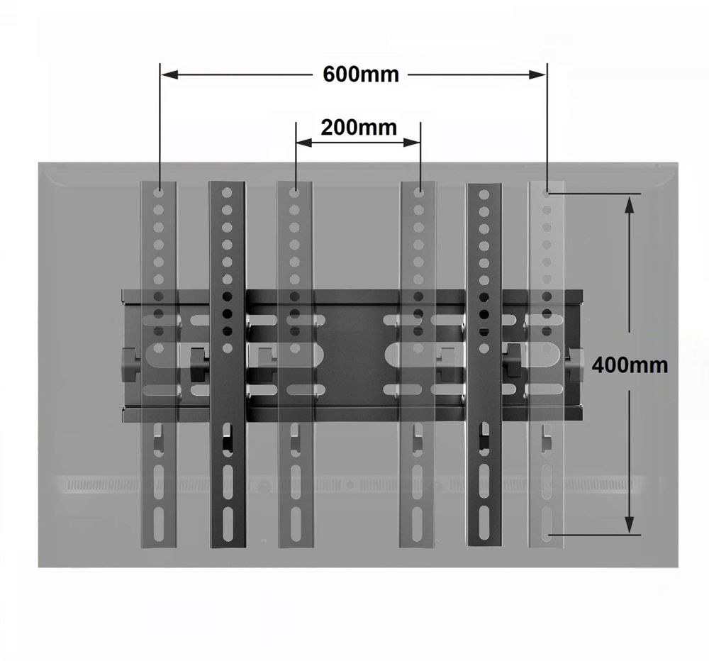 Sanda Soporte para tv televisor universal monitores televisión de 32" a 70" Inclinable VESA máx. de 600x400mm