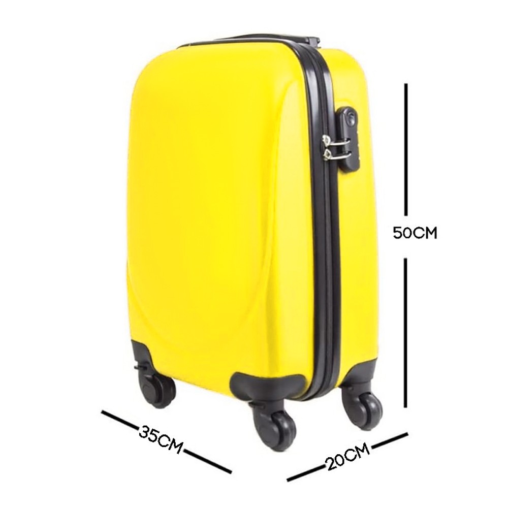 Modern & Fish Maleta de cabina equipaje de mano 50x35x20cm 4 ruedas 360º amarilla