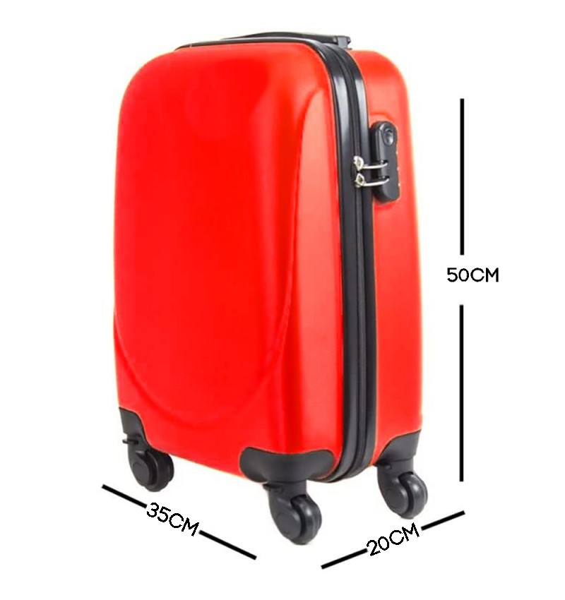 Modern & Fish Maleta de cabina equipaje de mano 50x35x20cm 4 ruedas 360º roja