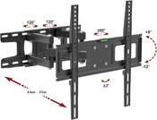 miniatura Soporte de Pared para TV 23 a 83 Giratorio Inclinable Universal Doble Brazo 2