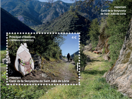 Sello Camí de la senyoreta de Sant Julià de Lòria | Sellos de Andorra | Hoja Bloque