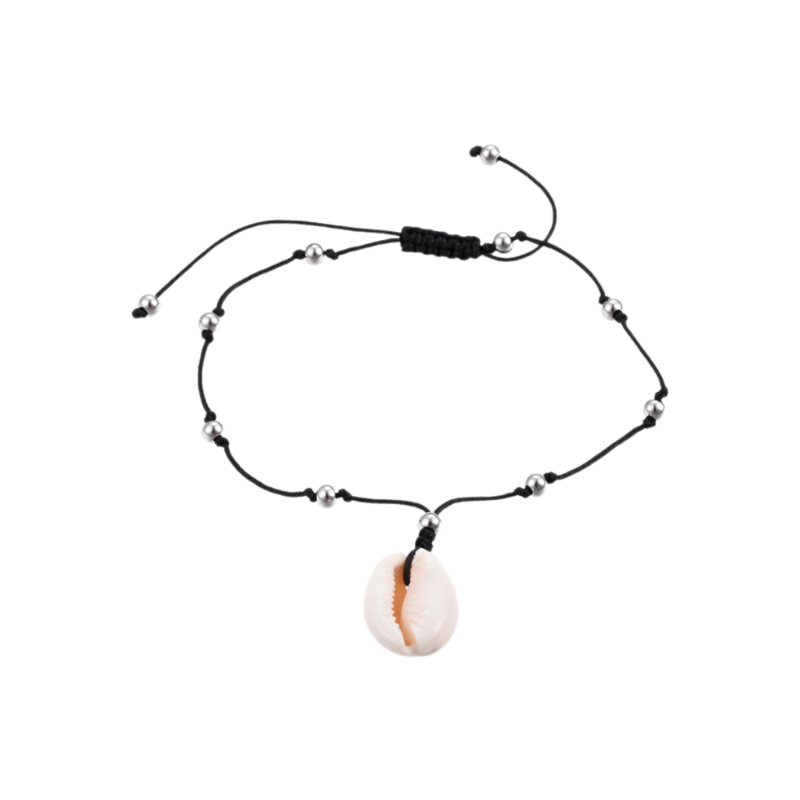 Tobillera regulable con decoración de concha