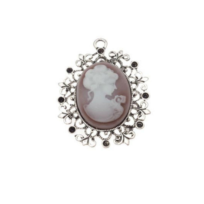 Colgante Camafeo con filigrana - 20 mm diámetro
