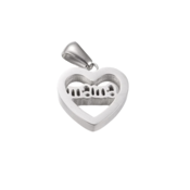 miniatura Colgante pequeño "Mama" en forma de corazón - 15 x 15 x 3.5 mm