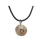 miniatura Colgante Llamador de Ángeles con cascabel mini de corazones - 15 mm diámetro