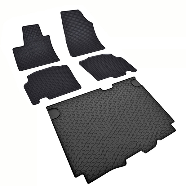 Car Lux Alfombra protector maletero + alfombrillas de goma a medida para Mercedes Clase T desde 2022