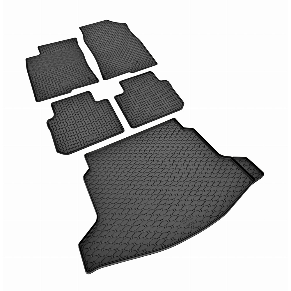 Car Lux Alfombra protector maletero y alfombrillas de goma en conjunto para HONDA Civic XI desde 2022