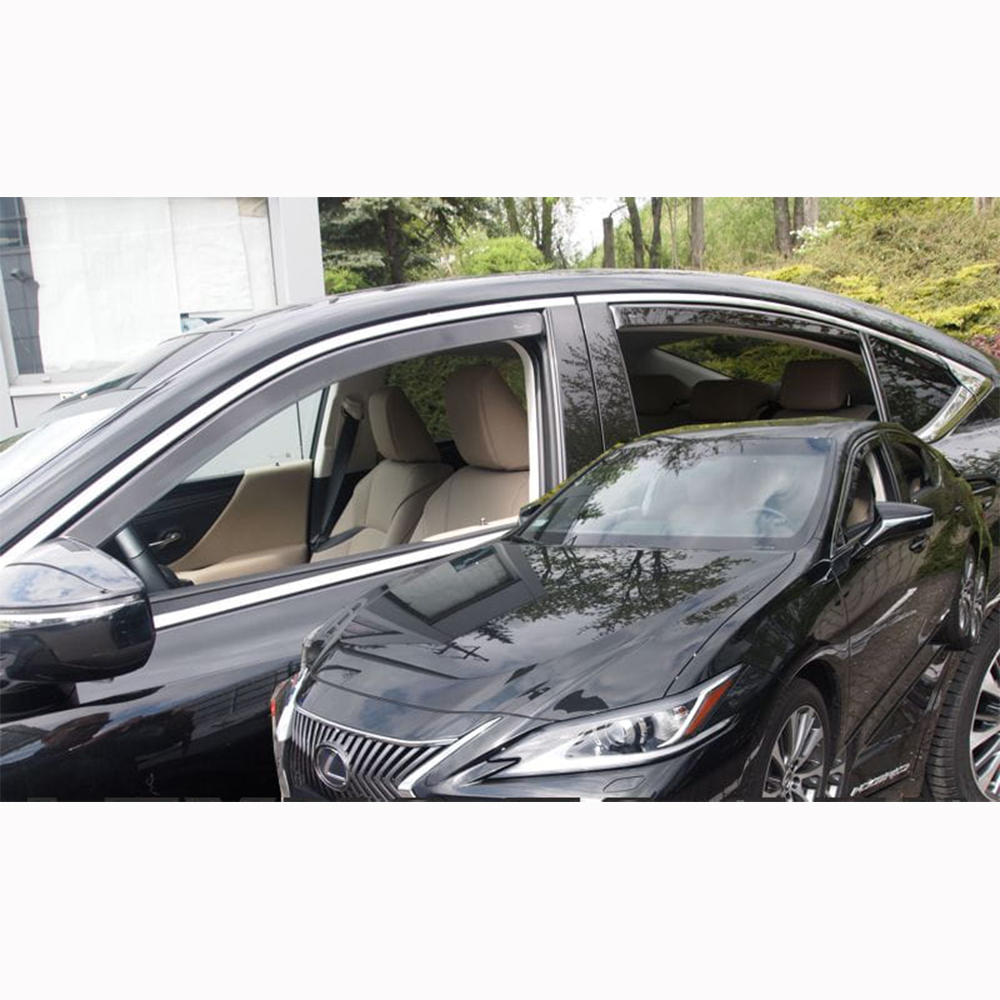 Car Lux 1 kit Deflectores de aire o derivabrisas delanteros y traseros para Lexus ES desde 2019