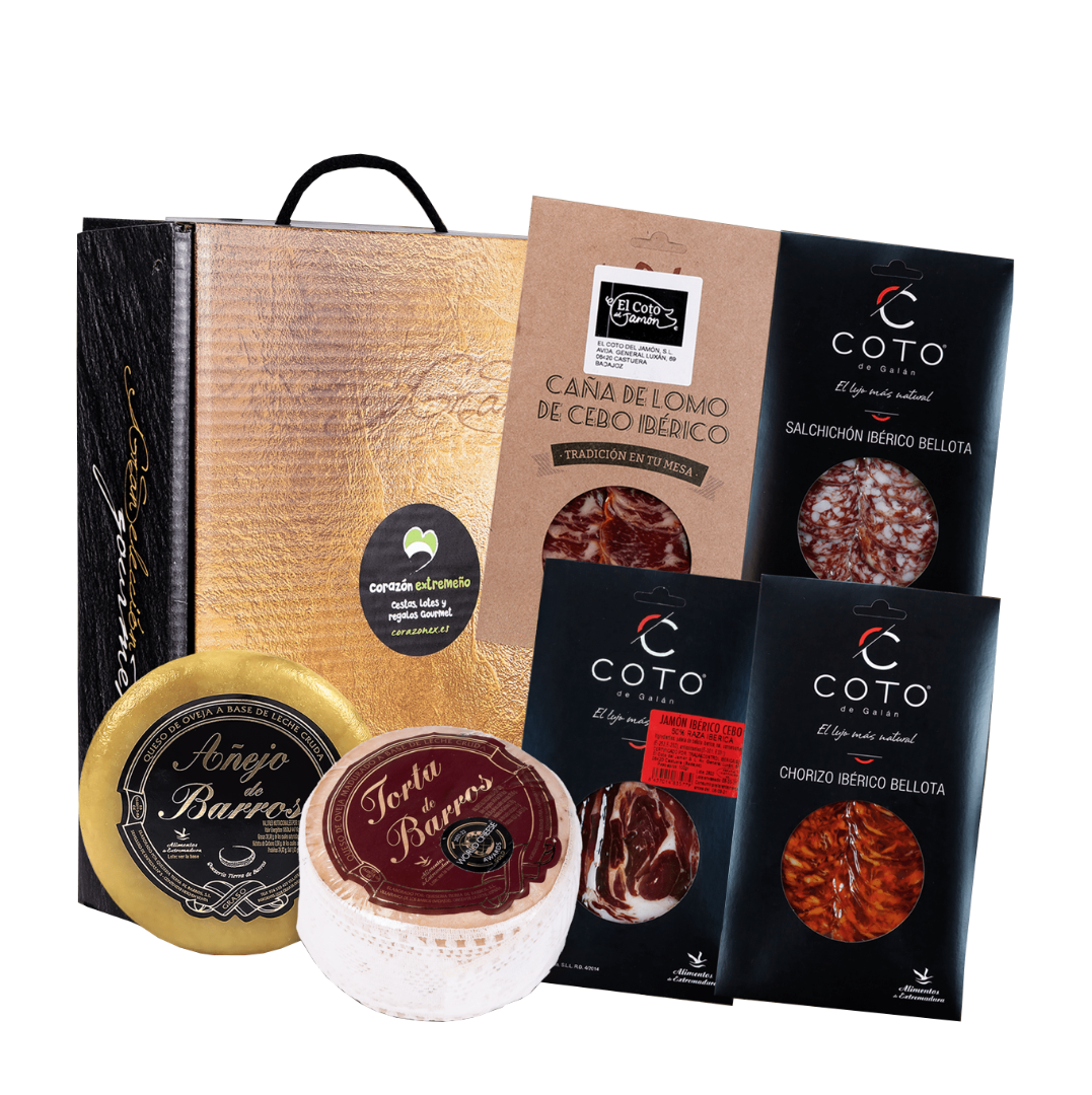 Corazón Extremeño Cesta Regalo Navidad Lote Gourmet Zafra