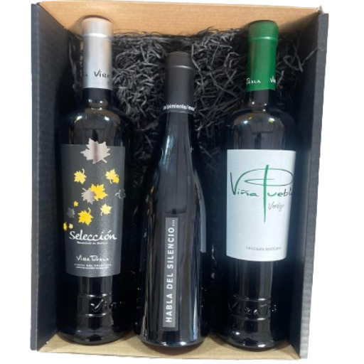 Cesta Regalo Navidad Lote Estuche Vino Tinto Extremeño