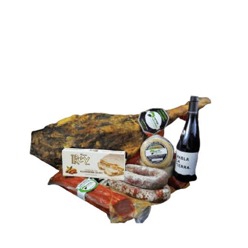 Cesta Regalo Navidad Lote Jamón Ibérico Selección Premium