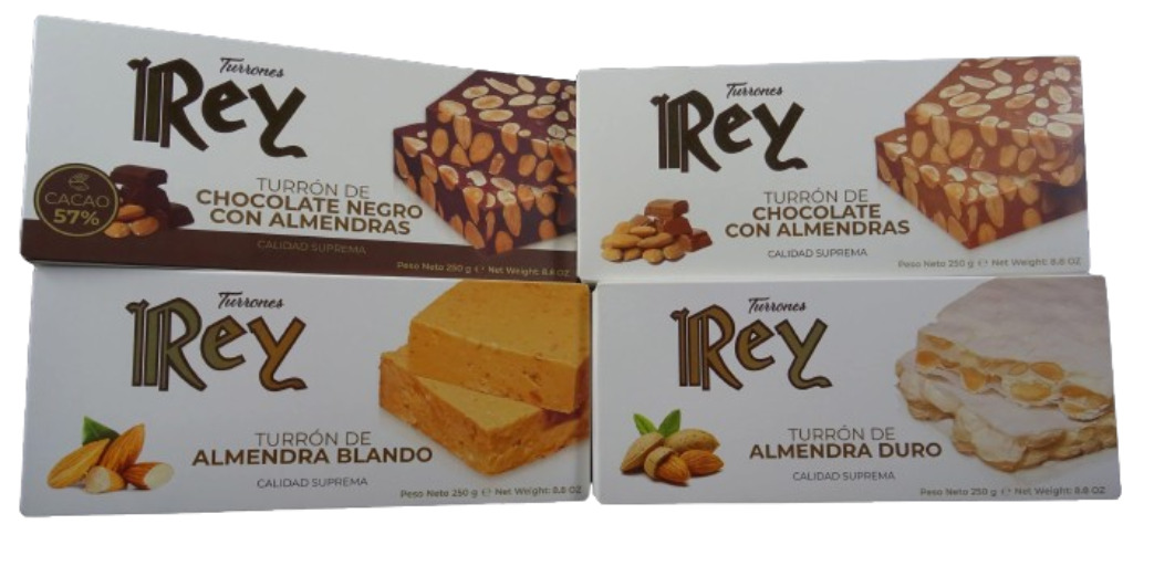 Cesta Regalo Navidad Lote Gourmet 4 Turrones Castuera