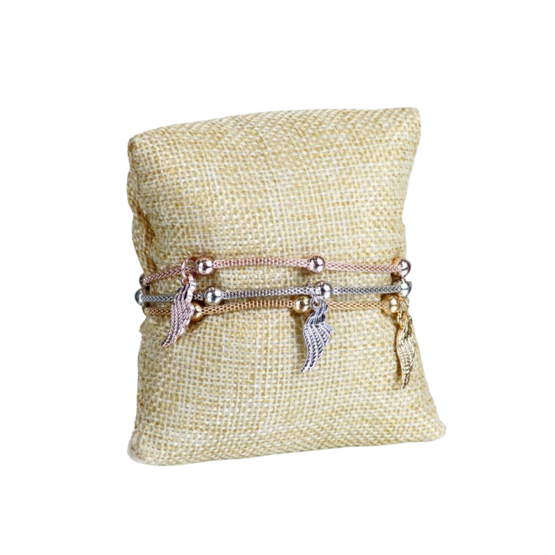 Pulsera alas de ángel triple 170 mm