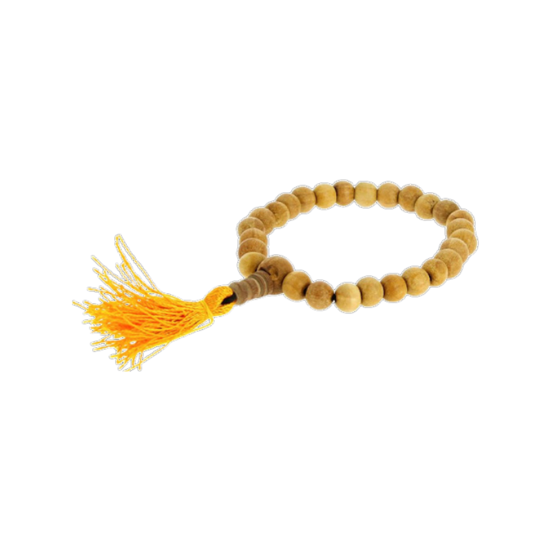 Creatulote Pulsera mala madera clara perfumada