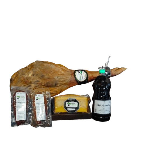 Corazón Extremeño Cesta Regalo Navidad Lote Gourmet Jamón Corazón Extremeño