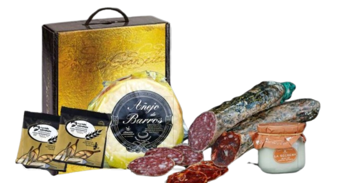 Corazón Extremeño Cesta Regalo Navidad Lote Gourmet Villanueva