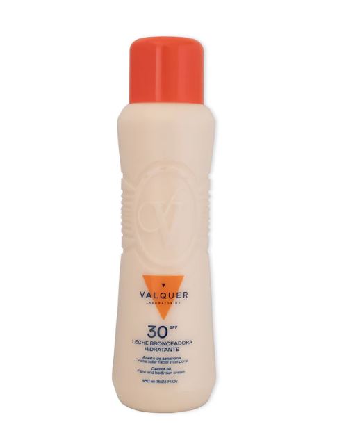 Leche Hidratante Bronceadora de Zanahorias Facial y Corporal SPF 30