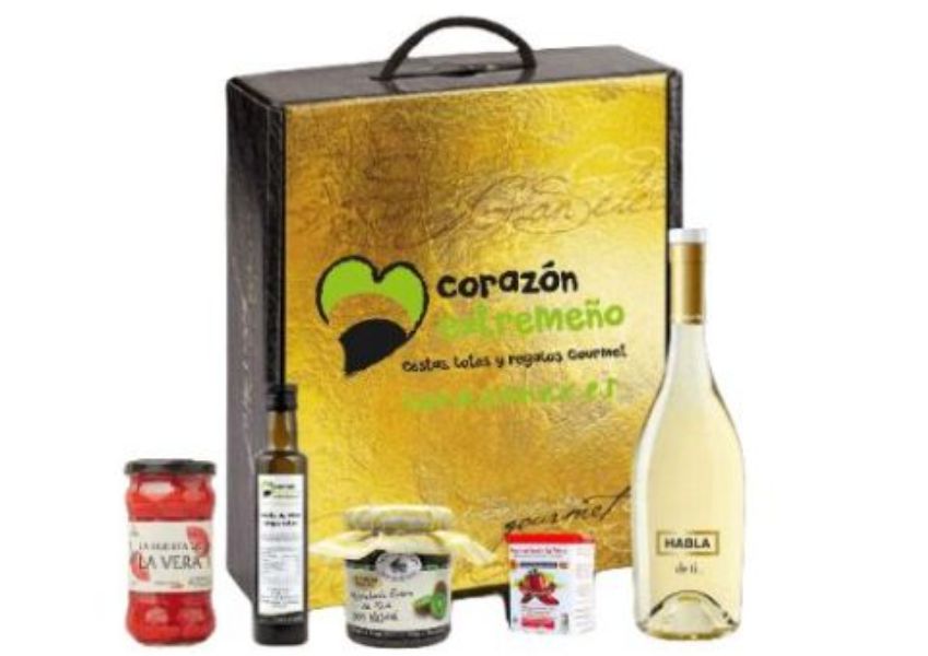 Corazón Extremeño Cesta Regalo Navidad Lote Gourmet Vegano Turda